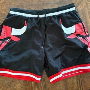 NBA Black and Red Athletic Shorts